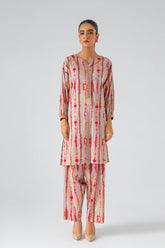 2-Pc Printed Lawn Shirt with Straight Trouser SCPM3-0065